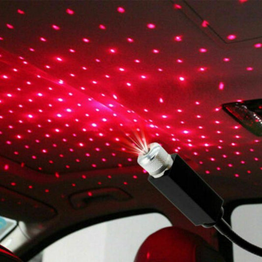 Led Galaxy Star Light Projector – Starry Sky Laser Night Light For Home Bedroom, Car Roof, And Ceiling Decoration – Usb-powered Ambient Light With Rotating Galaxy Effect – Ideal For Kids, Adults, Parties, And Relaxation – Red Color